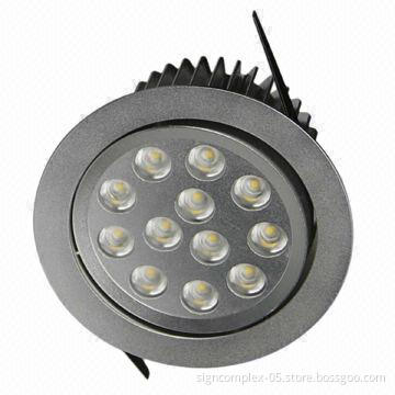 LED Downlight with 60/38/22 and 90/60/45 Degrees Beam Angle and Spray Silver Coating Finish